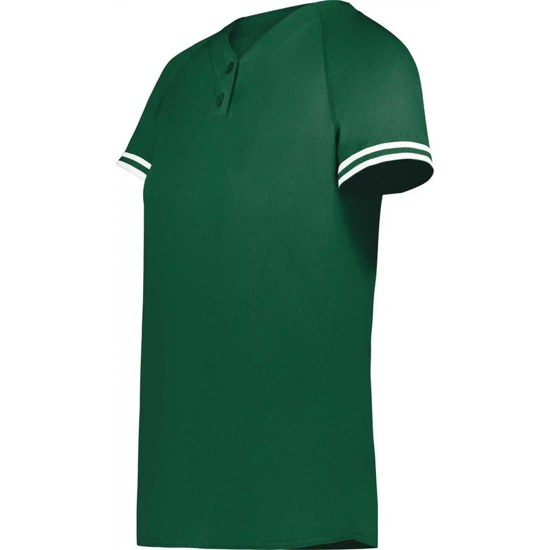 Augusta 6918 Girls Cutter+ Henley Jersey – Dark Green White