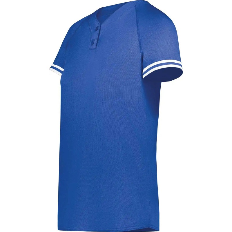 Augusta 6918 Girls Cutter+ Henley Jersey – Royal White