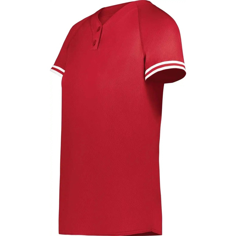 Augusta 6918 Girls Cutter+ Henley Jersey – Scarlet White