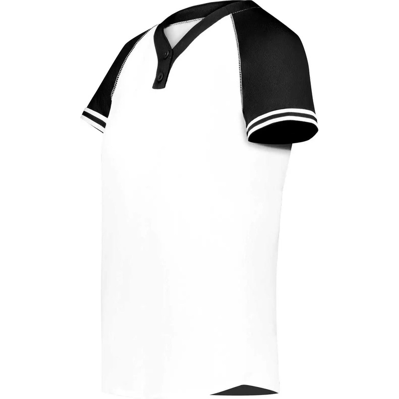Augusta 6918 Girls Cutter+ Henley Jersey – White Black