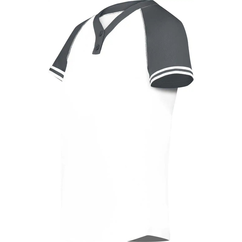 Augusta 6918 Girls Cutter+ Henley Jersey – White Graphite