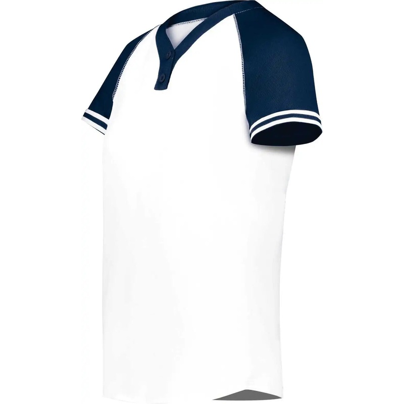 Augusta 6918 Girls Cutter+ Henley Jersey – White Navy