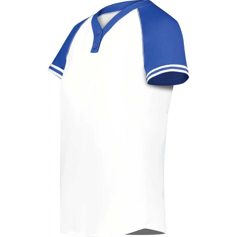 Augusta 6918 Girls Cutter+ Henley Jersey – White Royal