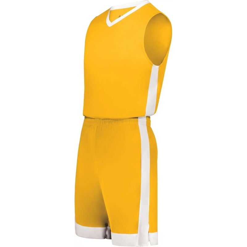 Augusta 6889 Match-Up Basketball Shorts – Gold White