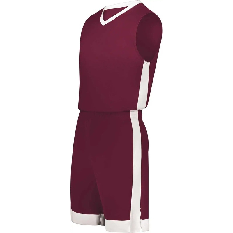 Augusta 6889 Match-Up Basketball Shorts – Maroon White