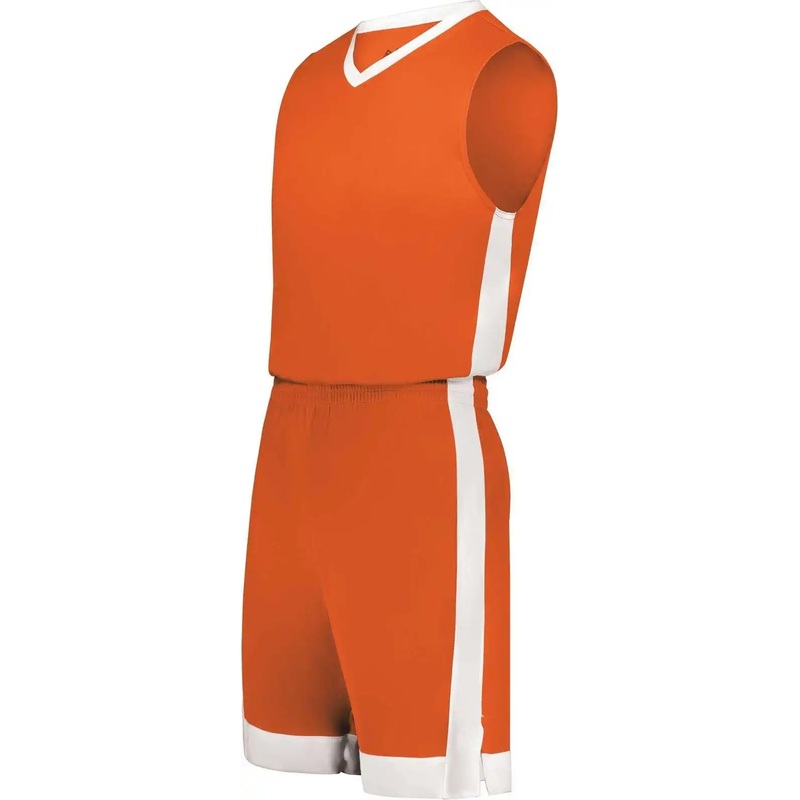 Augusta 6889 Match-Up Basketball Shorts – Orange White