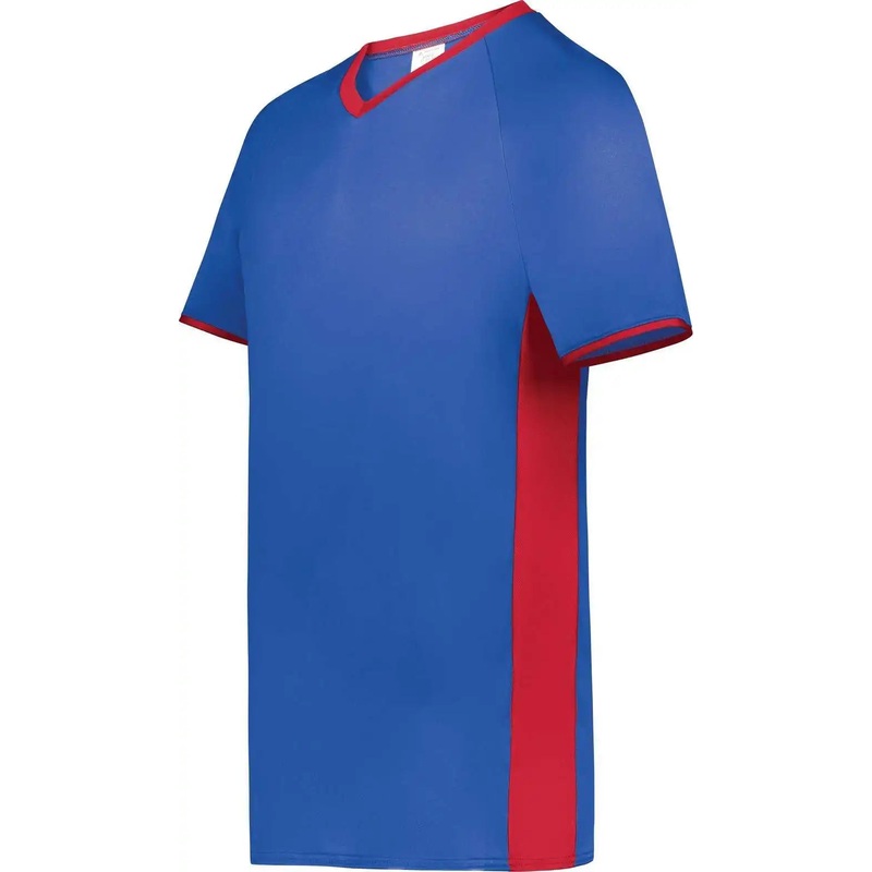 Augusta 6907 Cutter+ V-Neck Jersey – Royal Scarlet