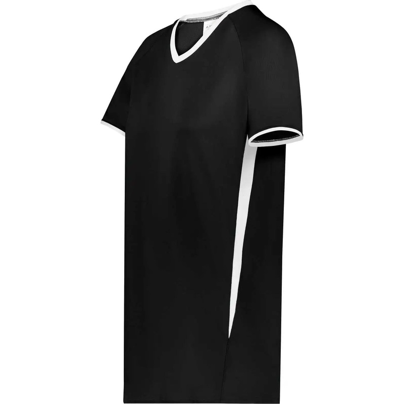 Augusta 6916 Girls Cutter+ V-Neck Jersey – Black White