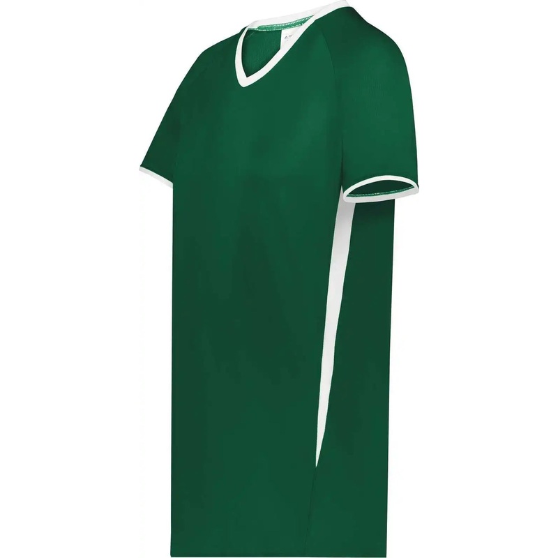 Augusta 6916 Girls Cutter+ V-Neck Jersey – Dark Green White