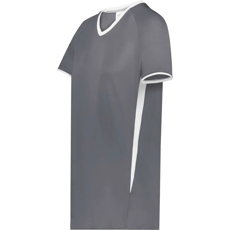 Augusta 6916 Girls Cutter+ V-Neck Jersey – Graphite White