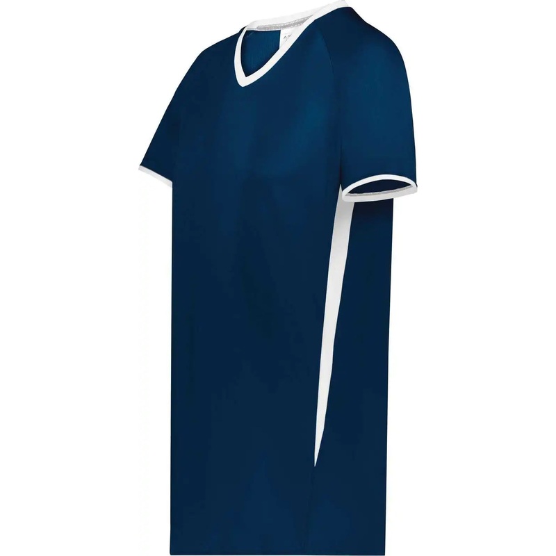 Augusta 6916 Girls Cutter+ V-Neck Jersey – Navy White