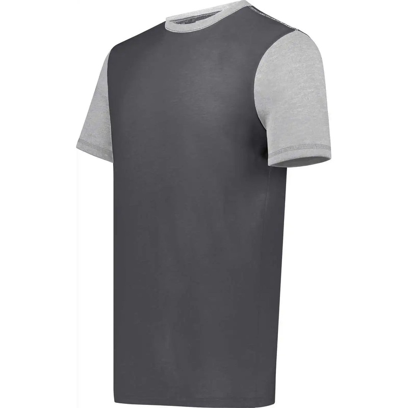 Augusta 6876 Gameday Vintage Ringer Tee – Carbon Heather Gray Heather