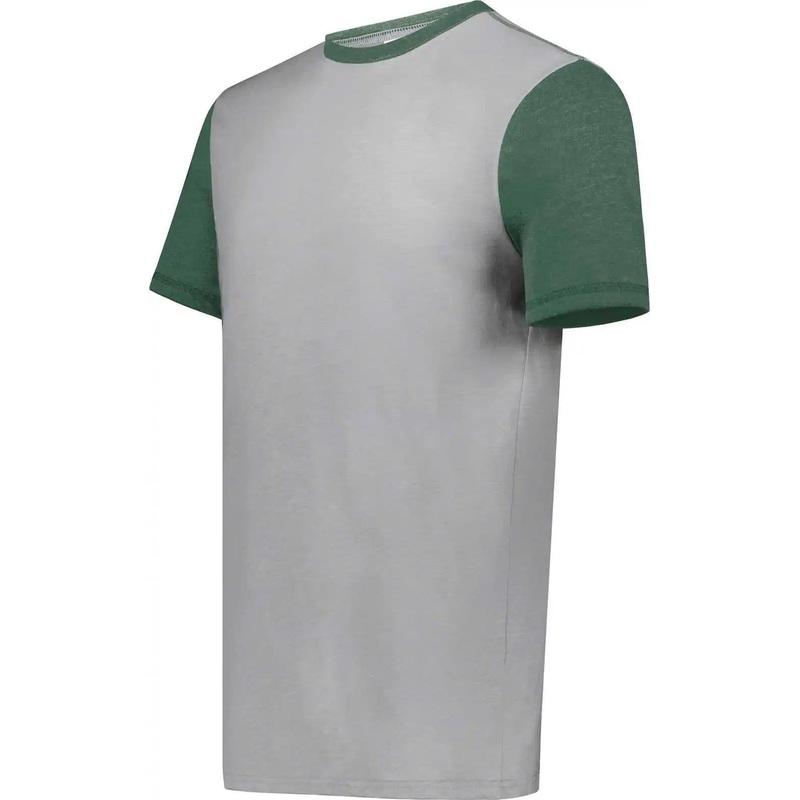 Augusta 6876 Gameday Vintage Ringer Tee – Gray Heather Dark Green Heather
