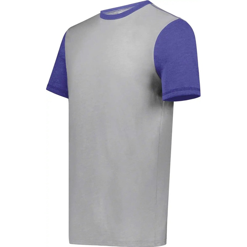 Augusta 6876 Gameday Vintage Ringer Tee – Gray Heather Purple Heather