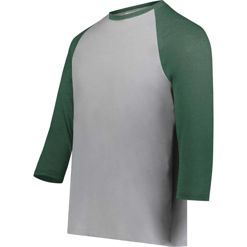 Augusta 6879 Gameday Vintage 3/4 Tee – Gray Heather Dark Green Heather