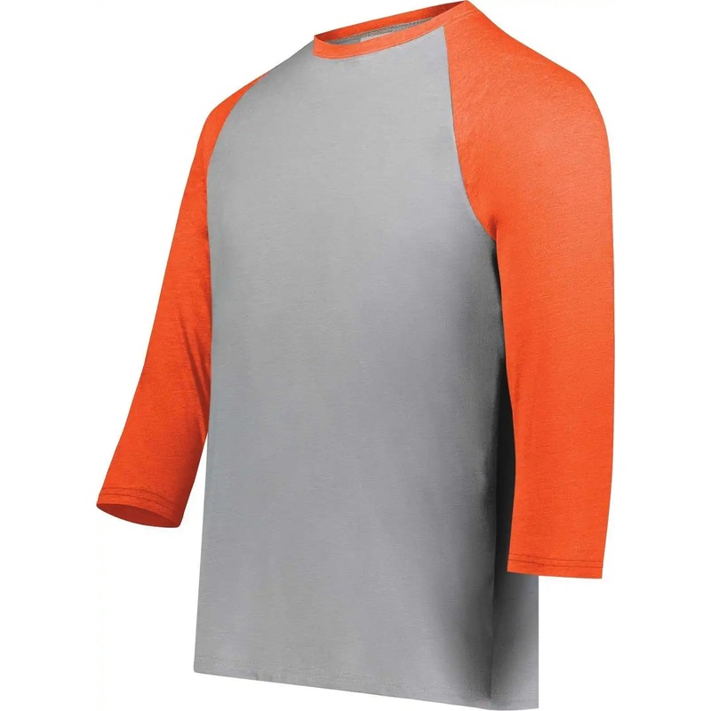 Augusta 6879 Gameday Vintage 3/4 Tee – Gray Heather Orange Heather