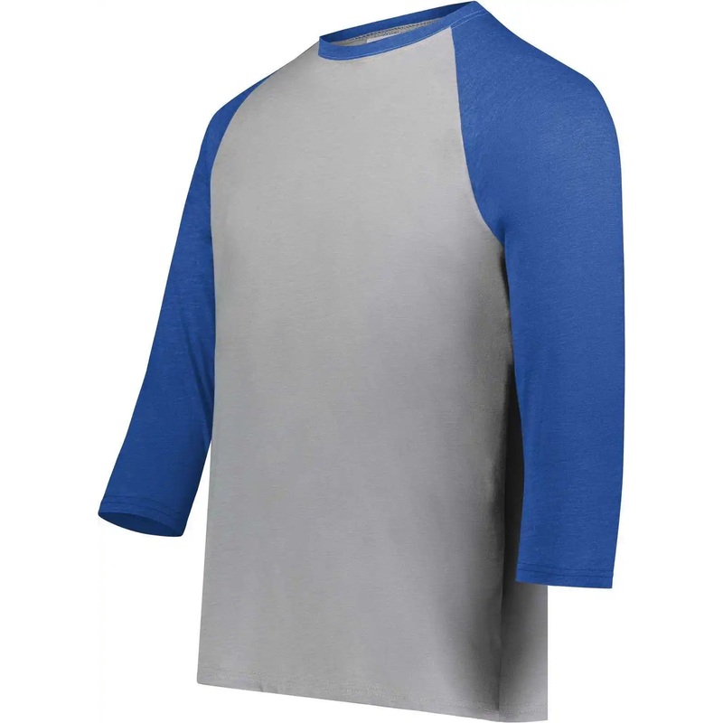 Augusta 6879 Gameday Vintage 3/4 Tee – Gray Heather Royal Heather