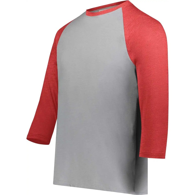 Augusta 6879 Gameday Vintage 3/4 Tee – Gray Heather Scarlet Heather
