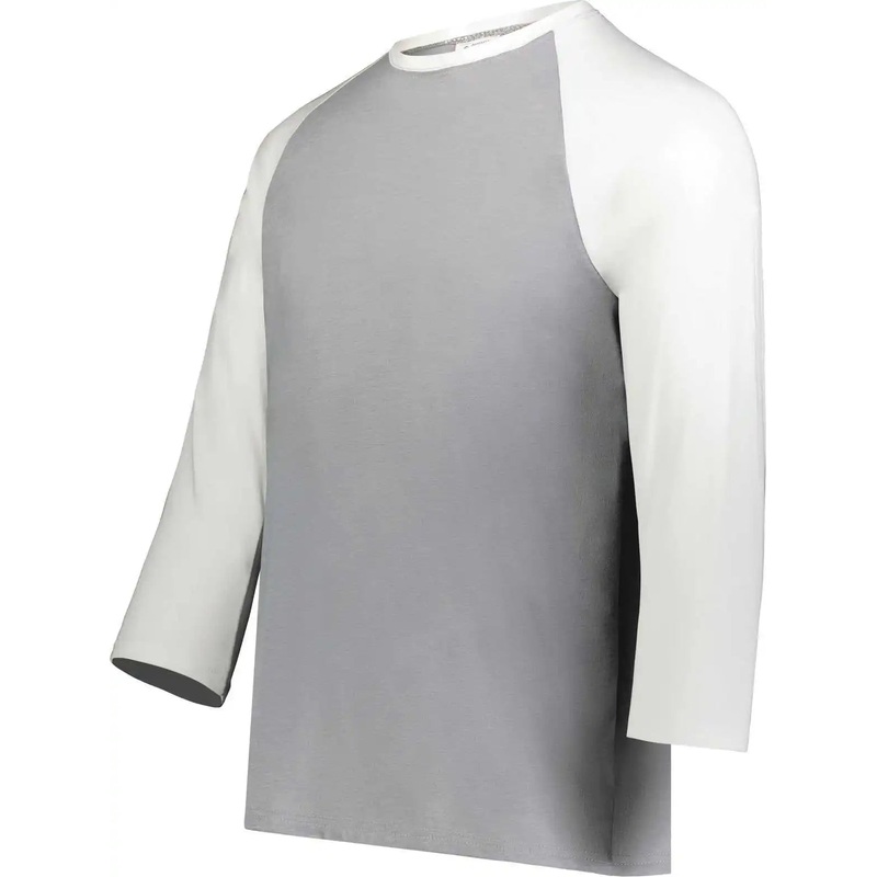 Augusta 6879 Gameday Vintage 3/4 Tee – Gray Heather White