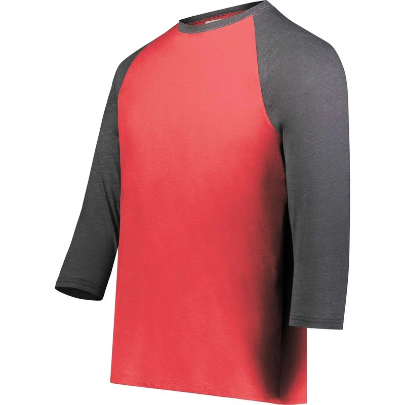 Augusta 6879 Gameday Vintage 3/4 Tee – Scarlet Heather Carbon Heather