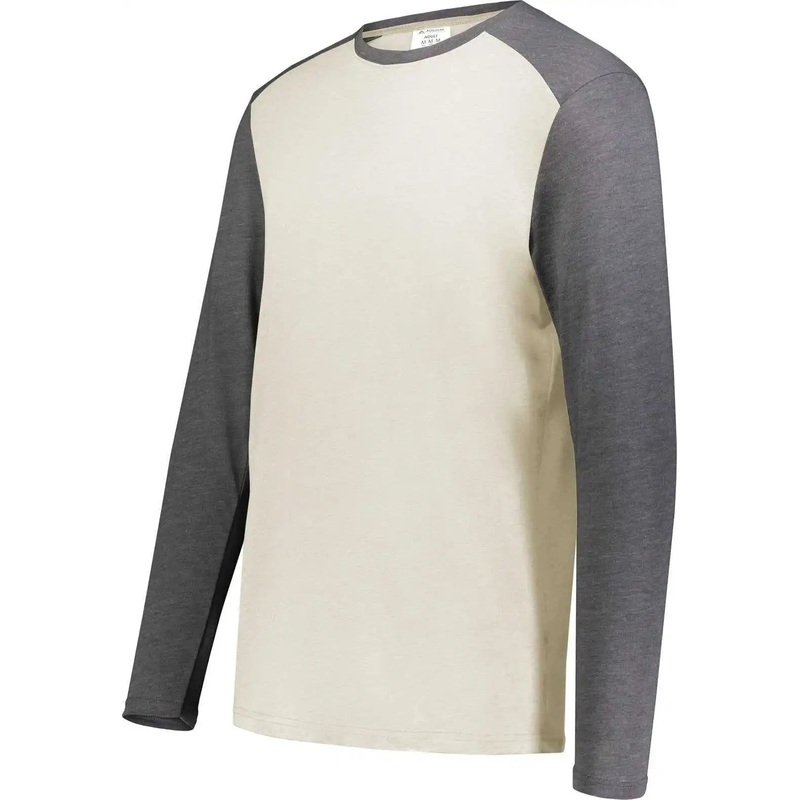 Augusta 6881 Gameday Vintage Long Sleeve Tee – Birch Carbon Heather