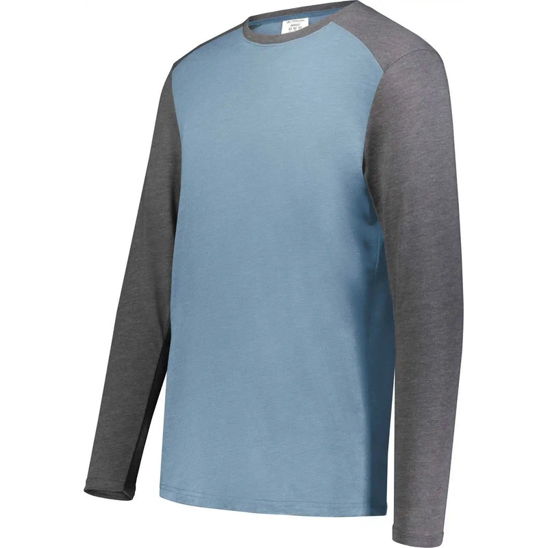 Augusta 6881 Gameday Vintage Long Sleeve Tee – Storm Heather Carbon Heather