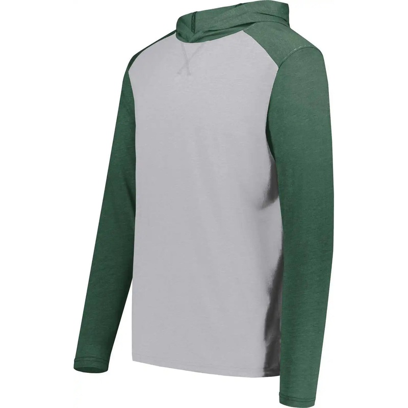Augusta 6884 Gameday Vintage Hoodie – Gray Heather Dark Green Heather