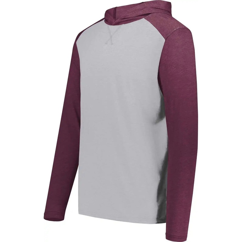 Augusta 6884 Gameday Vintage Hoodie – Gray Heather Maroon Heather