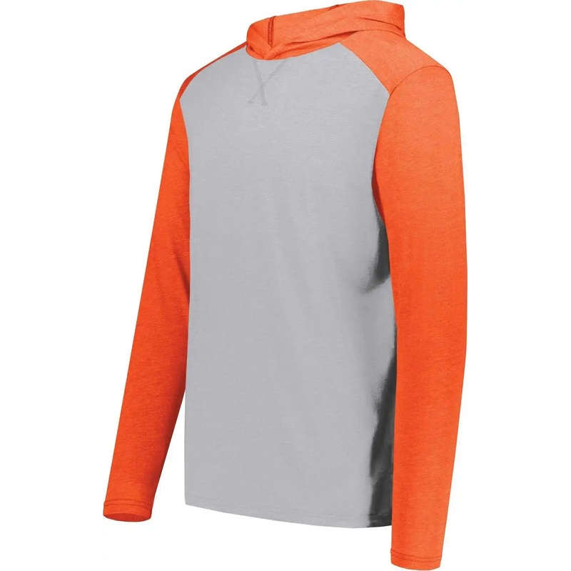 Augusta 6884 Gameday Vintage Hoodie – Gray Heather Orange Heather