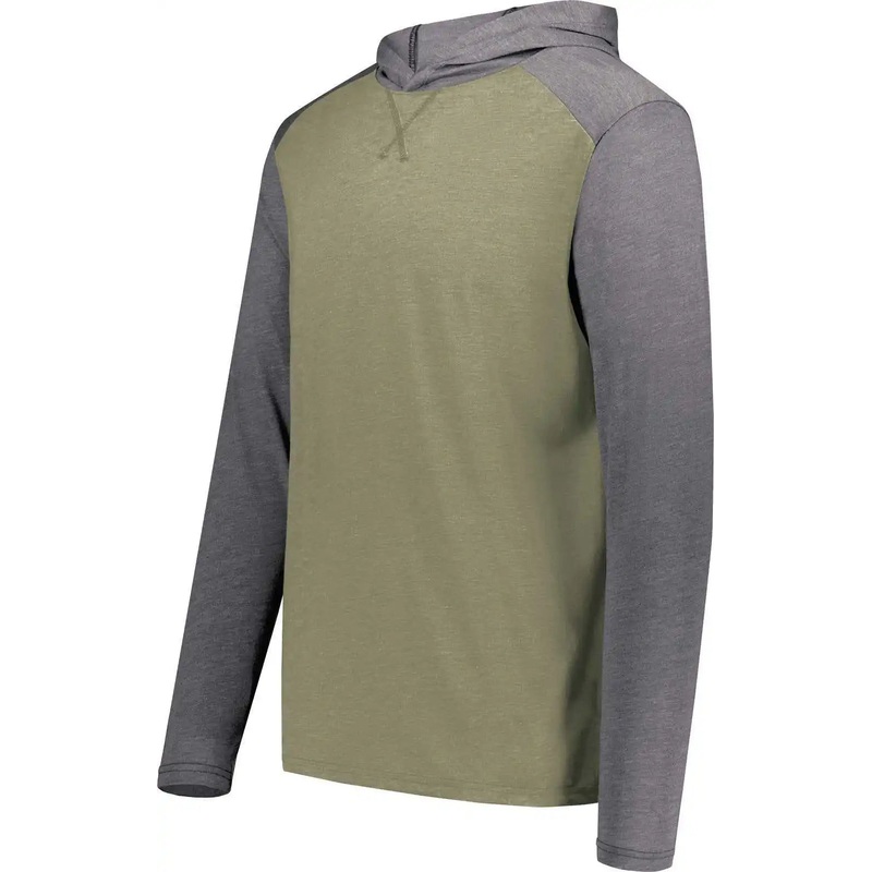 Augusta 6884 Gameday Vintage Hoodie – Olive Heather Carbon Heather