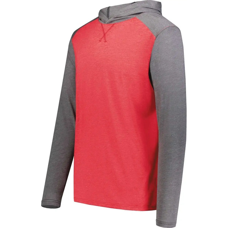 Augusta 6884 Gameday Vintage Hoodie – Scarlet Heather Carbon Heather