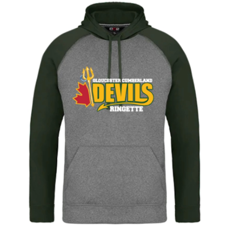 GCRA DEVILS CX2 POLYESTER FLEECE 2 TONE HOODIE