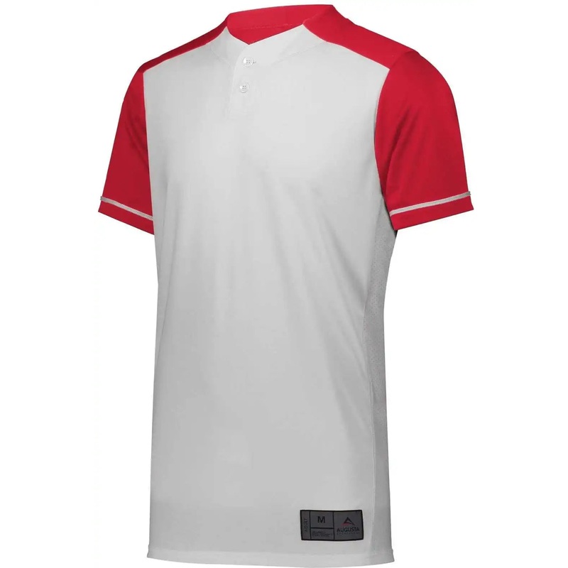 Augusta 1569 Youth Closer Jersey – White Scarlet