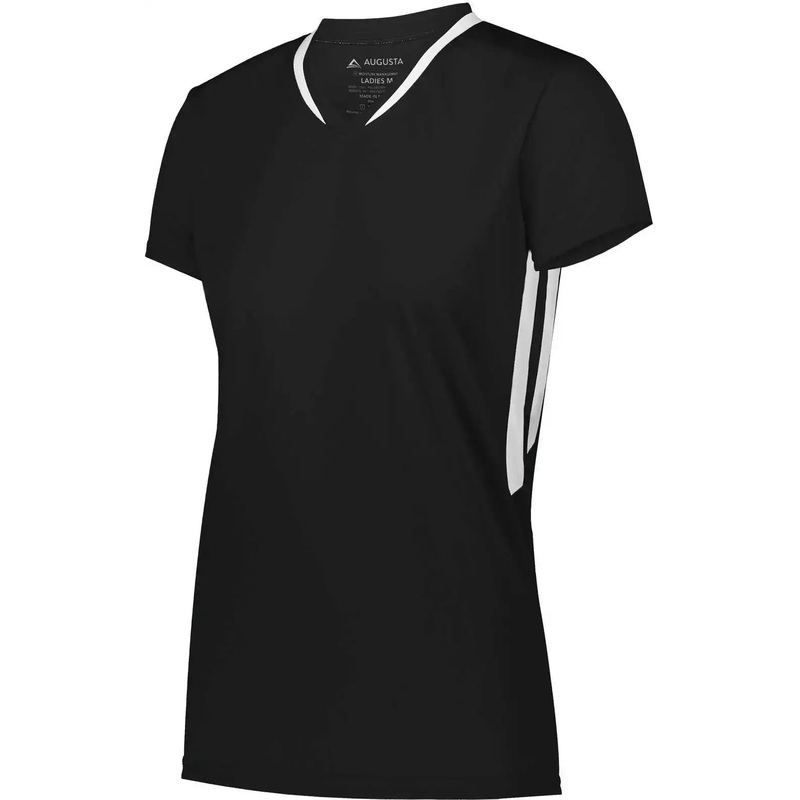 Augusta 1682 Ladies Full Force Short Sleeve Jersey – Black White