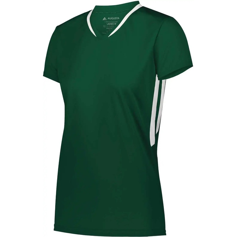 Augusta 1682 Ladies Full Force Short Sleeve Jersey – Dark Green White