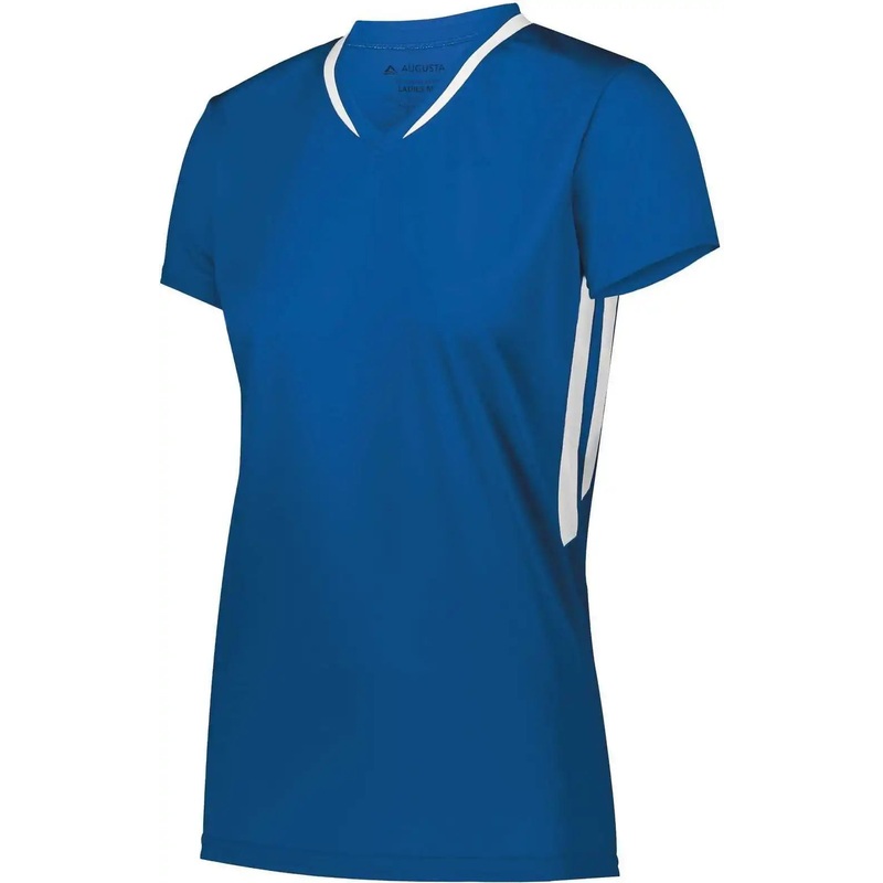 Augusta 1682 Ladies Full Force Short Sleeve Jersey – Royal White