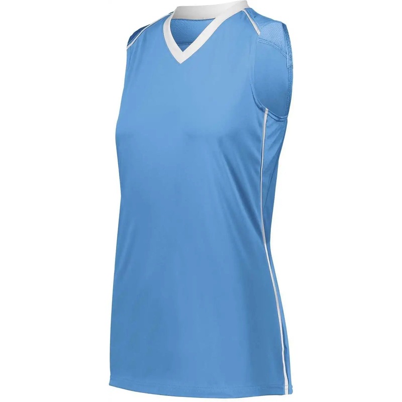 Augusta 1688 Girls Rover Jersey – Columbia Blue White