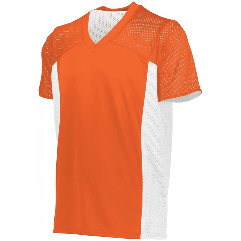 Augusta 265 Youth Reversible Flag Football Jersey – Orange White