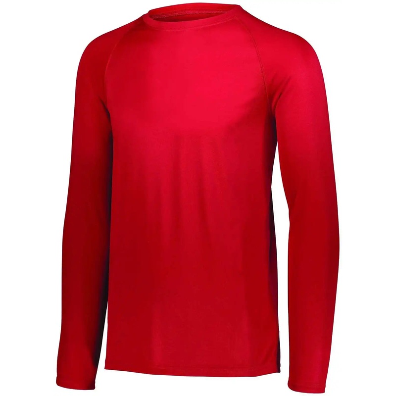 Augusta 2796 Youth Attain Wicking Long Sleeve Shirt – Scarlet