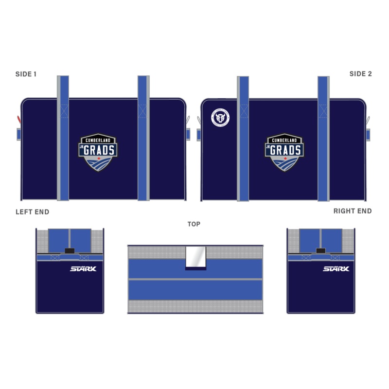 CUMBERLAND GRADS EQUIPMENT BAG -PLAYER (31L X 20H X 15W) WITH EMBROIDERED GRADS LOGO