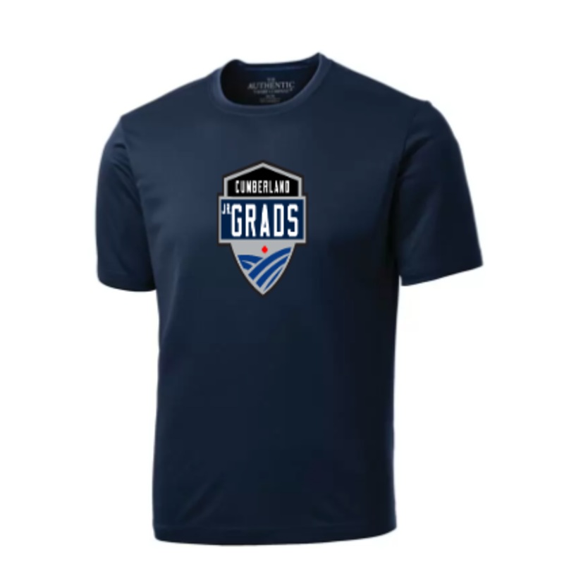 CUMBERLAND JR GRADS COAST DRYFIT PERFORMANCE SHORT SLEEVE TEE