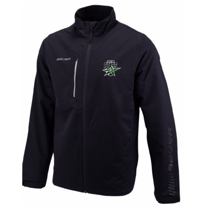 EAST OTTAWA SHOOTING STARS BAUER LIGHTWEIGHT JACKET BLK-ADULT WITH EMBROIDERED LOGO