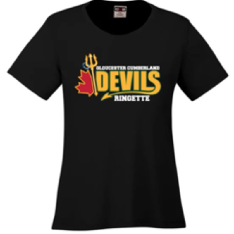 GCRA DEVILS COAST DRYFIT LADIES SHORT SLEEVE TEE BLACK