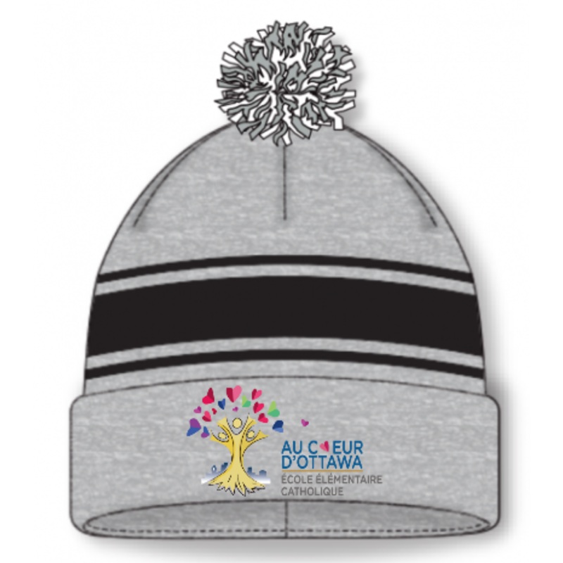AU COEUR AK POM POM HAT WITH EMBROIDERED LOGO