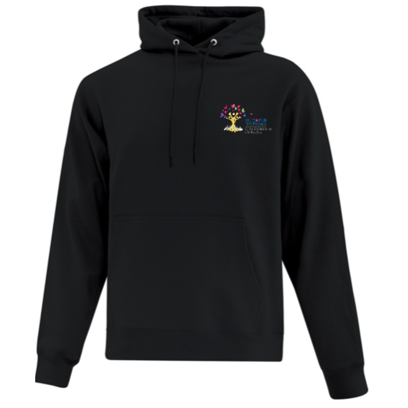 AU COEUR ATC COTTON HOODIE WITH EMBROIDERED LEFT CHEST LOGO