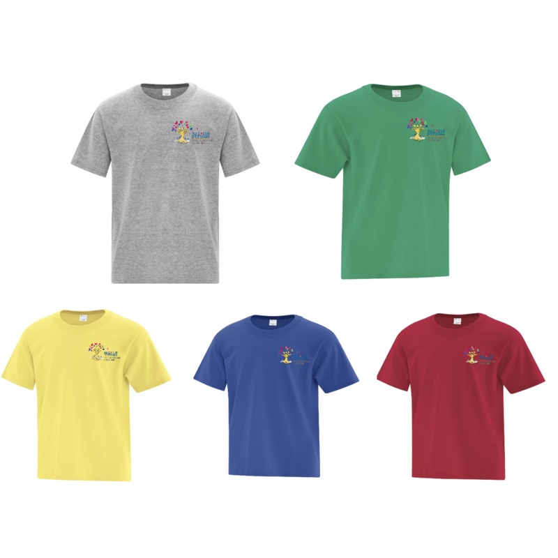 AU COEUR ATC COTTON TSHIRT WITH LEFT CHEST PRESS ON LOGO