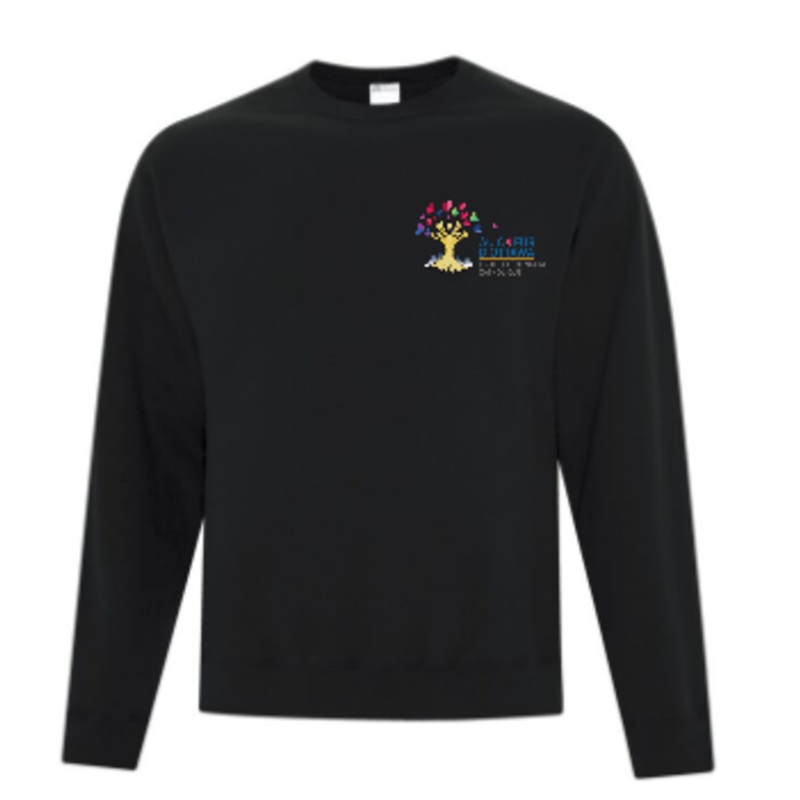 AU COEUR CREW NECK SWEATSHIRT WITH EMBROIDERED LEFT CHEST LOGO