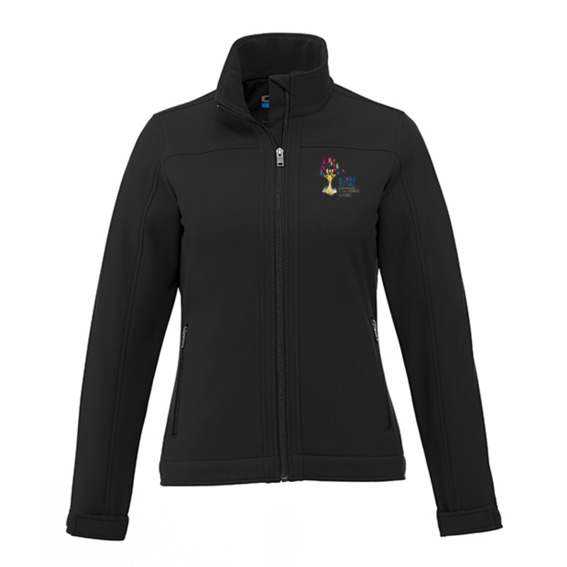 AU COEUR CX2 SOFTSHELL LADIES JACKET WITH EMBROIDERED LEFT CHEST LOGO