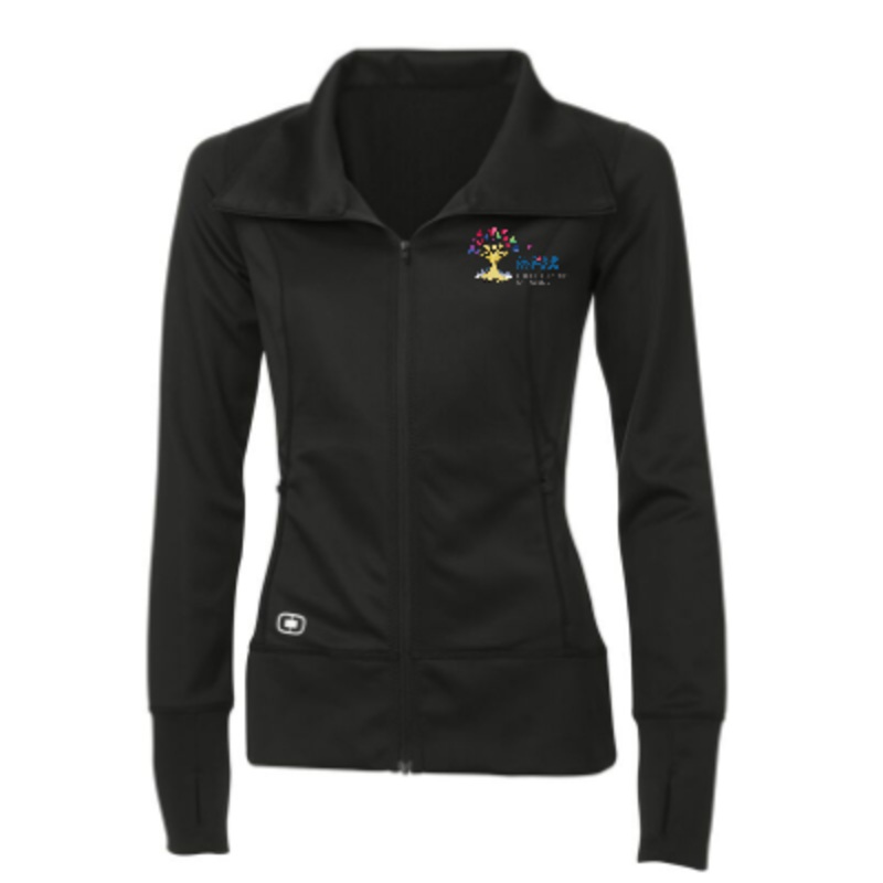 AU COEUR OGIO LADIES FULL ZIP POLY JACKET WITH EMBROIDERED LEFT CHEST LOGO