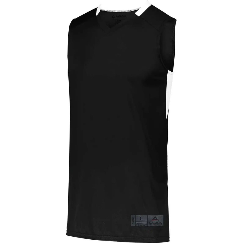 Augusta 1731 Youth Step-Back Basketball Jersey – Black White